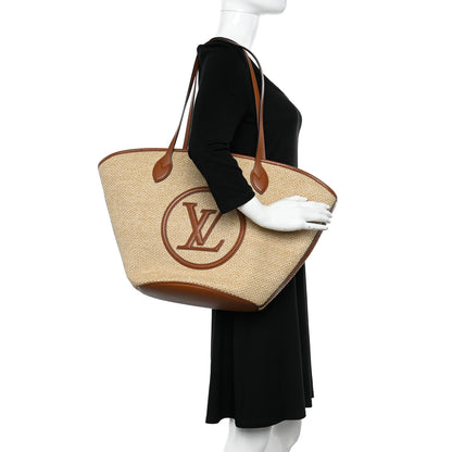 Louis Vuitton Raffia Saint Jacques Tote Caramel 2 of 11