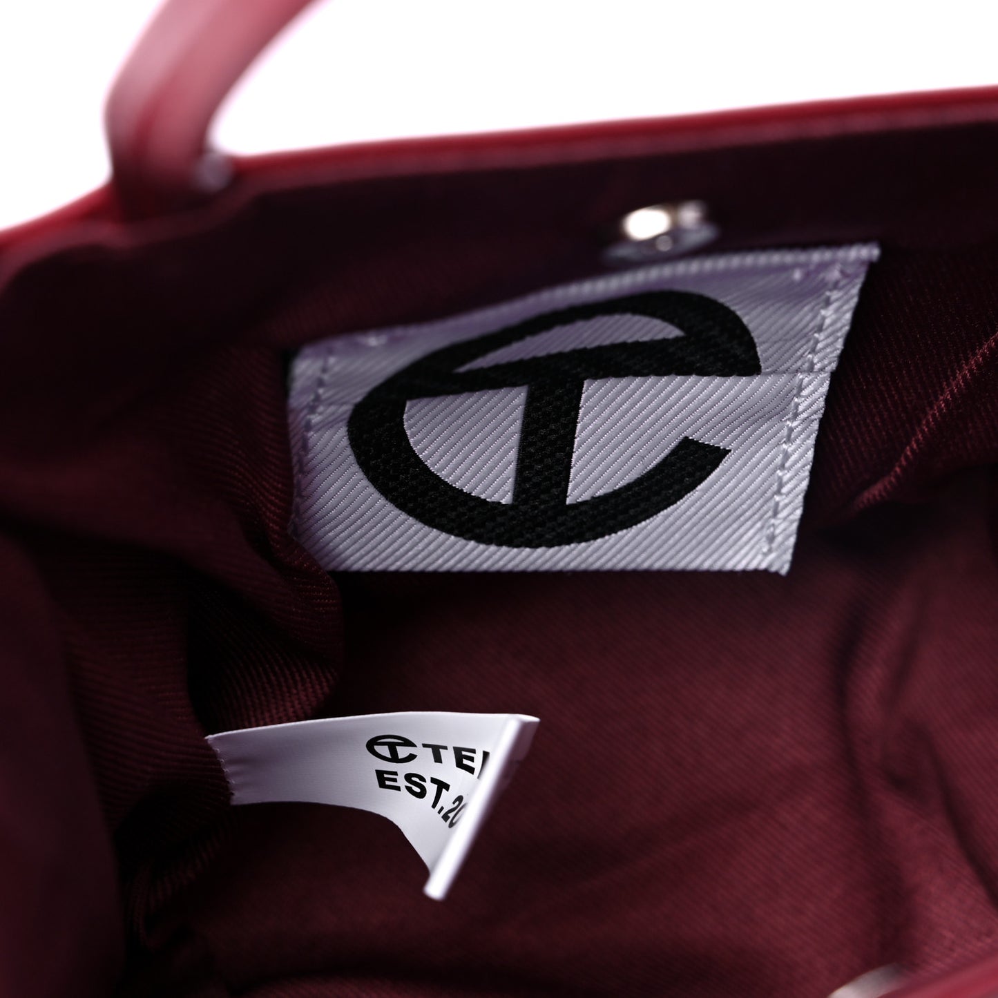 Vegan Leather Small Shopping Bag Oxblood