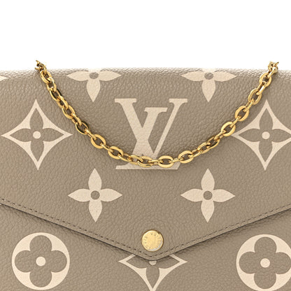 Louis Vuitton Empreinte Monogram Giant Felicie Pochette Tourterelle Creme 8 of 10