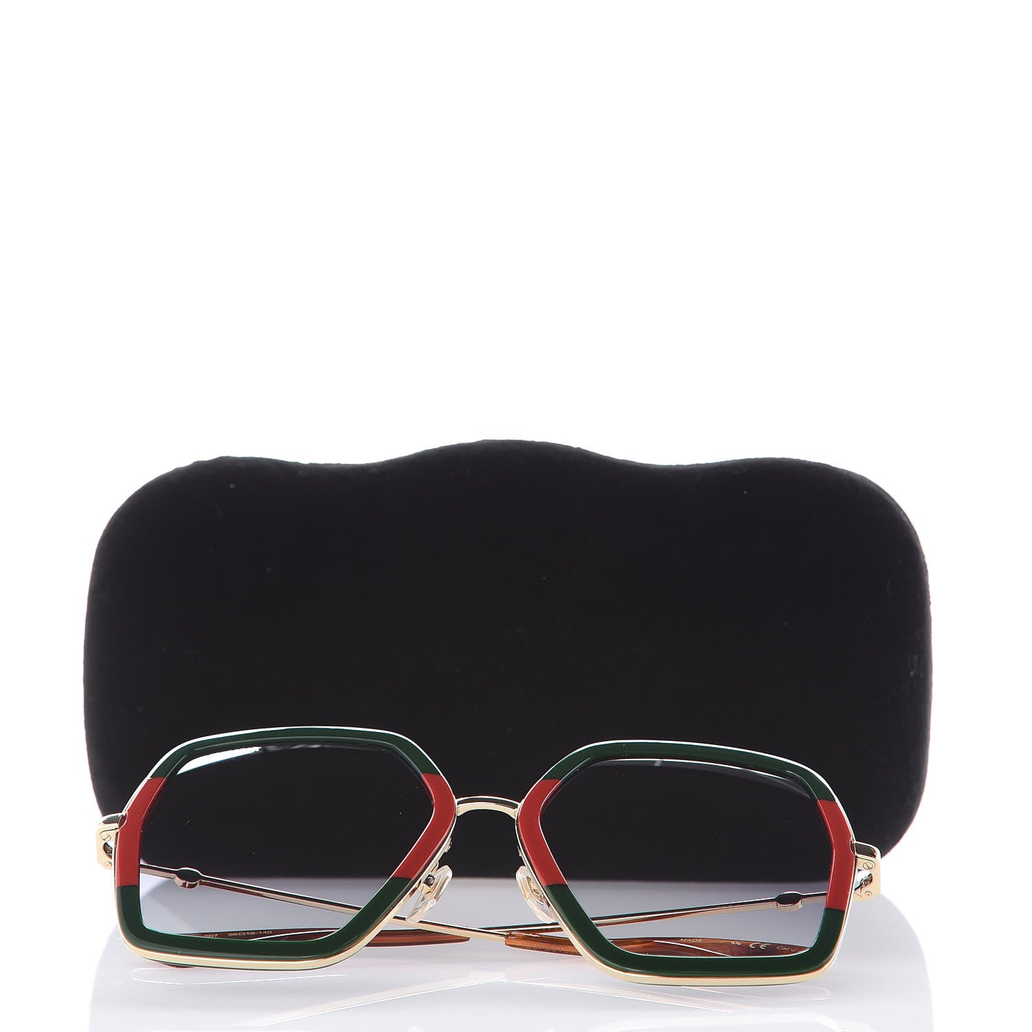 Gucci Square Frame Web GG0106S Sunglasses Tortoise 7 of 7