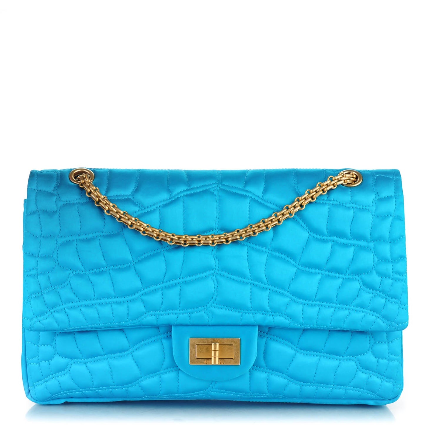 Satin Coco's Croc 2.55 Reissue 227 Flap Turquoise
