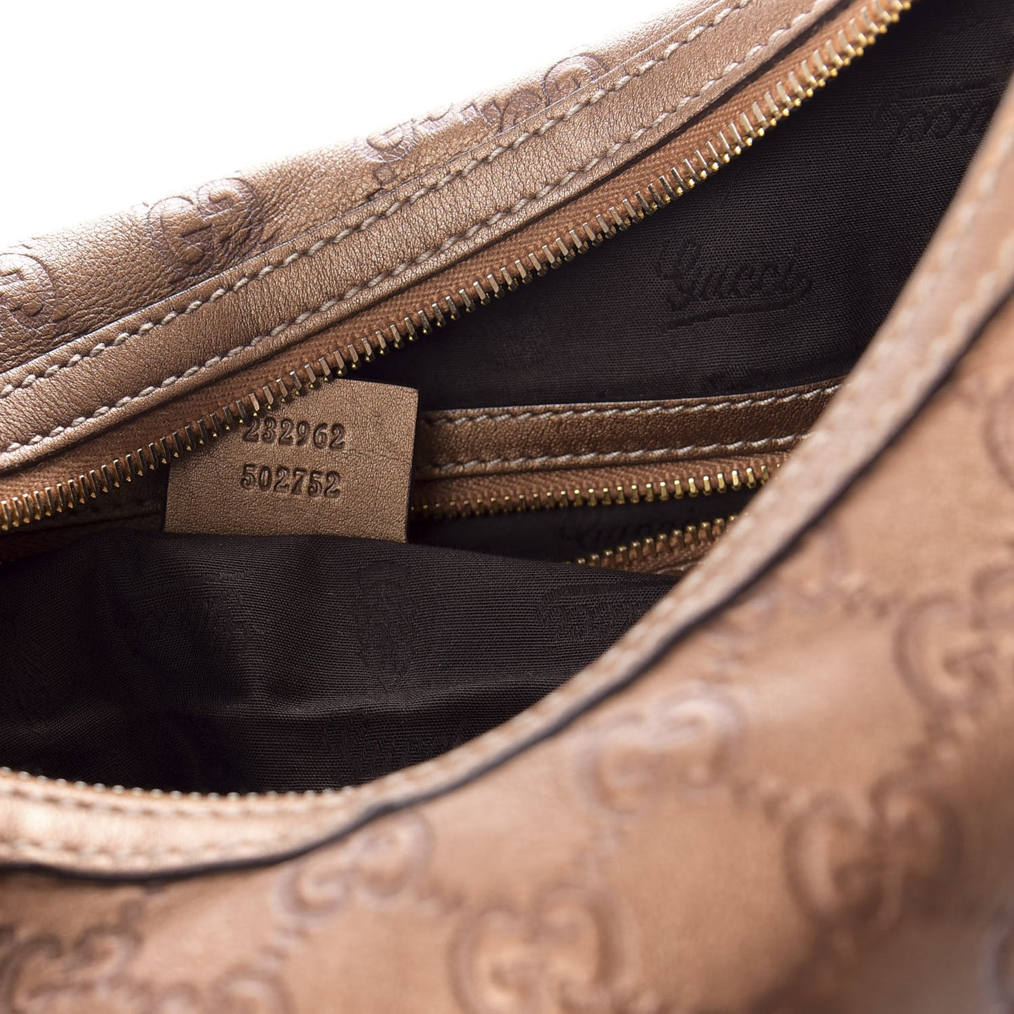 Guccissima Medium GG Twins Hobo Bronze