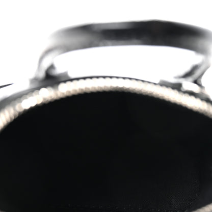Balenciaga Shiny Calfskin Logo Crocodile Embossed Mini Ville Top Handle Bag Black 5 of 9