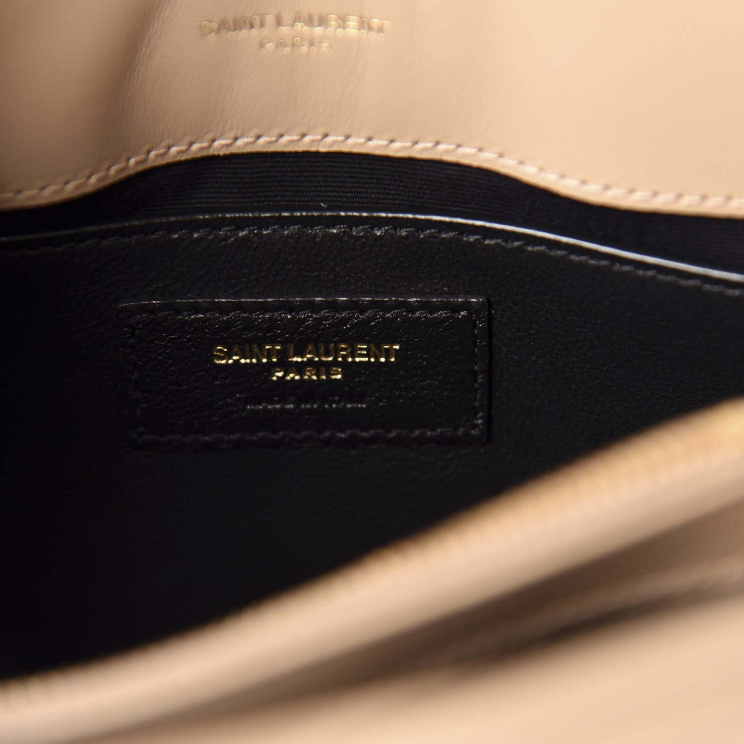 Saint Laurent Calfskin Y Quilted Monogram Small Loulou Chain Satchel Dark Beige 7 of 10