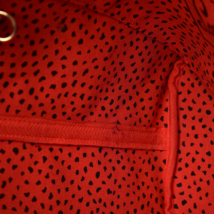 Louis Vuitton Monogram Kusama Waves Neverfull MM Red 8 of 8