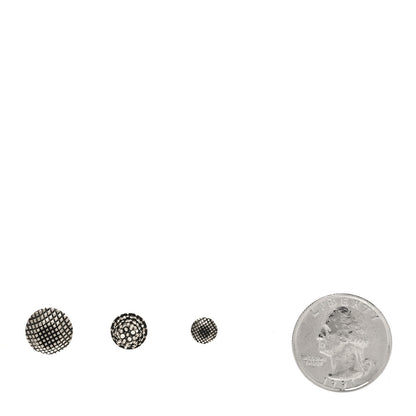 Balenciaga Cagole Set of 3 Mismatched Earrings Antique Silver 2 of 4
