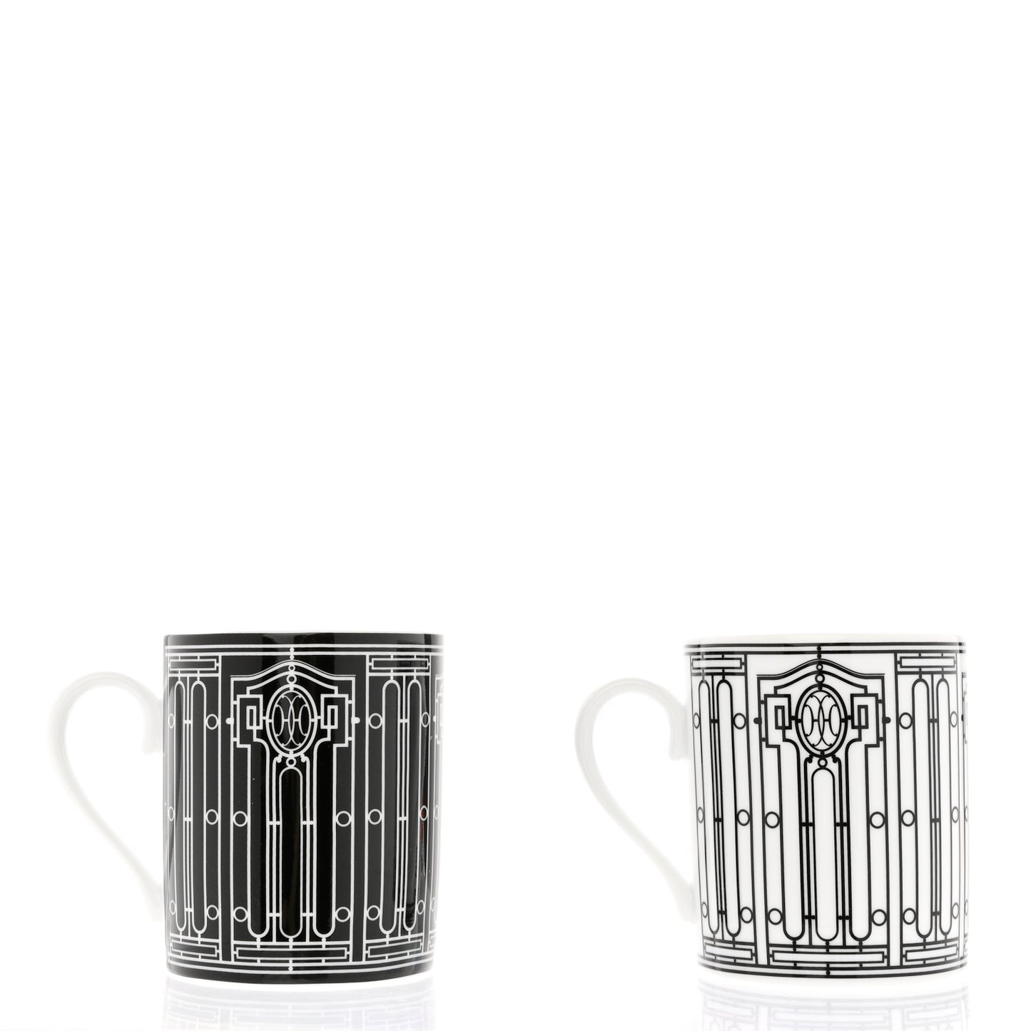 Porcelain H Deco Mug Set Of 2