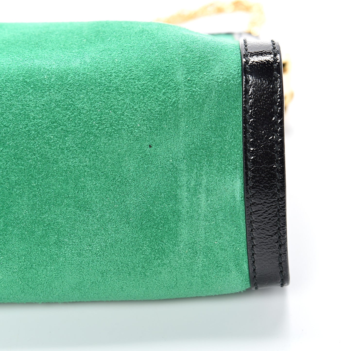 Suede Patent Web Medium Ophidia Chain Shoulder Bag New Shamarock Black