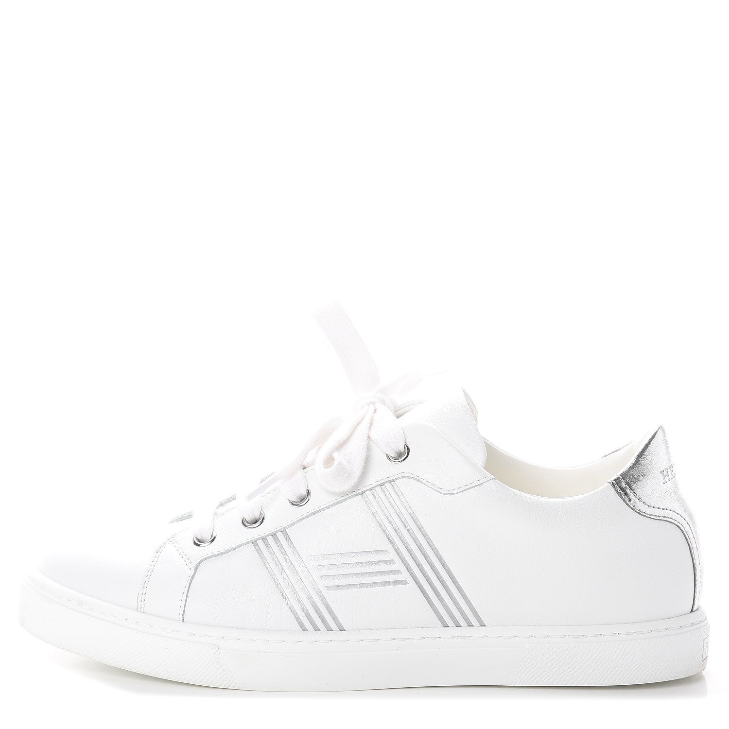 Hermes Nappa Womens Avantage Sneakers 38 White Argent 1 of 7