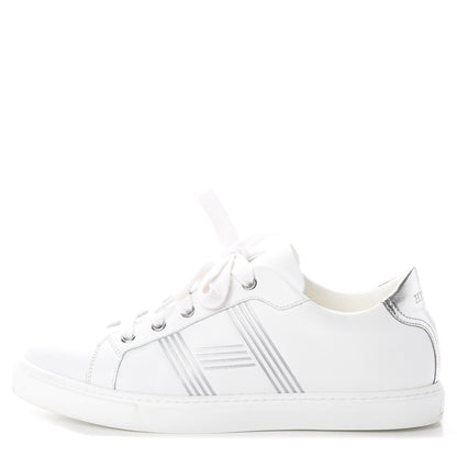 Hermes Nappa Womens Avantage Sneakers 38 White Argent 1 of 7