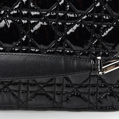 Christian Dior Patent Cannage Large New Lock Flap Bag Black 10 of 15