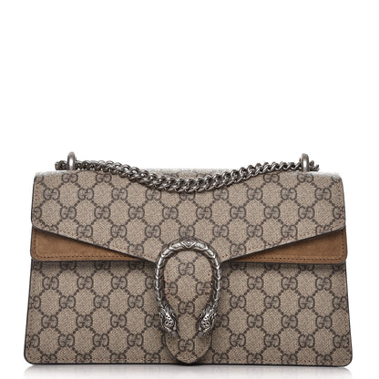 Gucci GG Supreme Monogram Small Dionysus Shoulder Bag Taupe 1 of 8