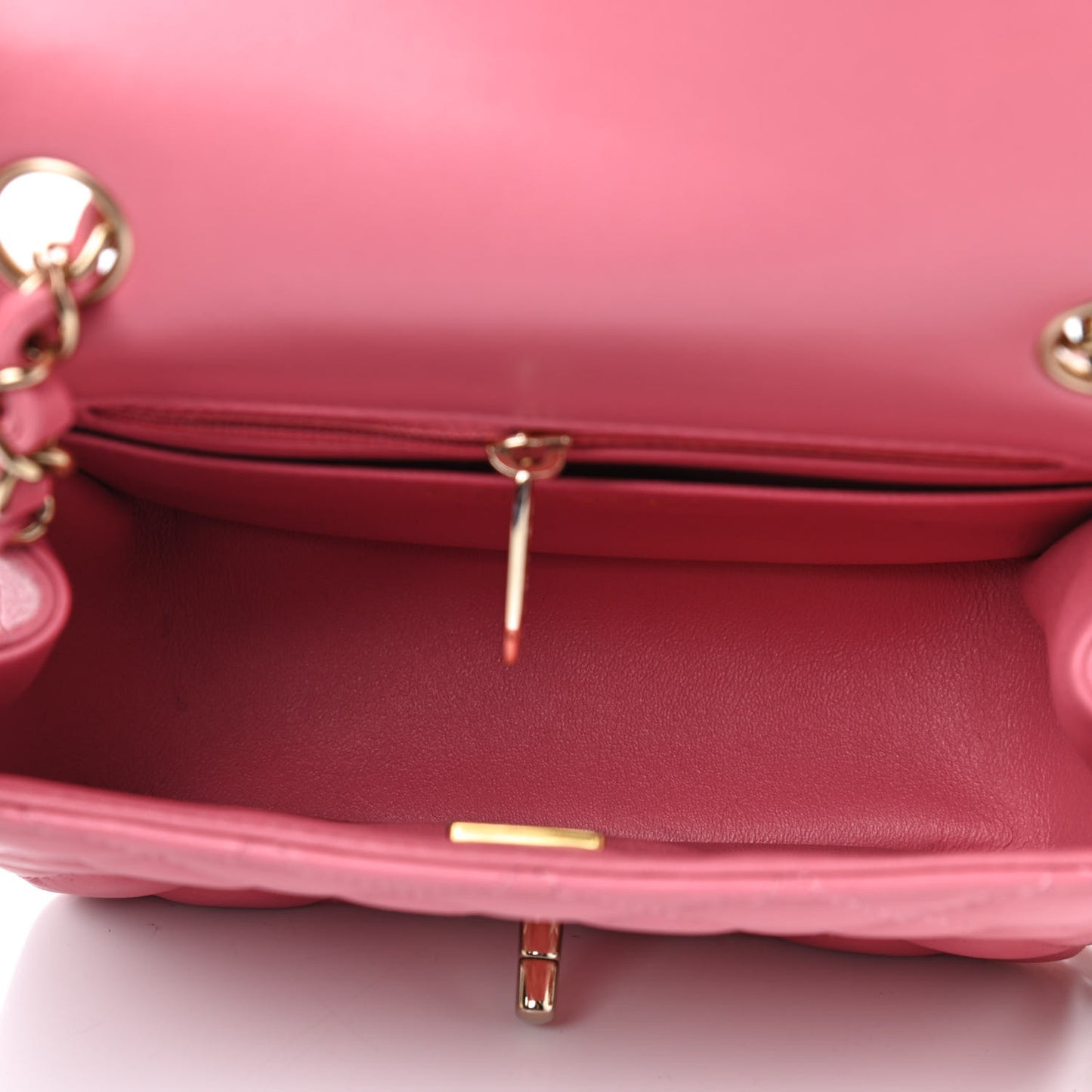 Lambskin Quilted Mini Square Flap Pink