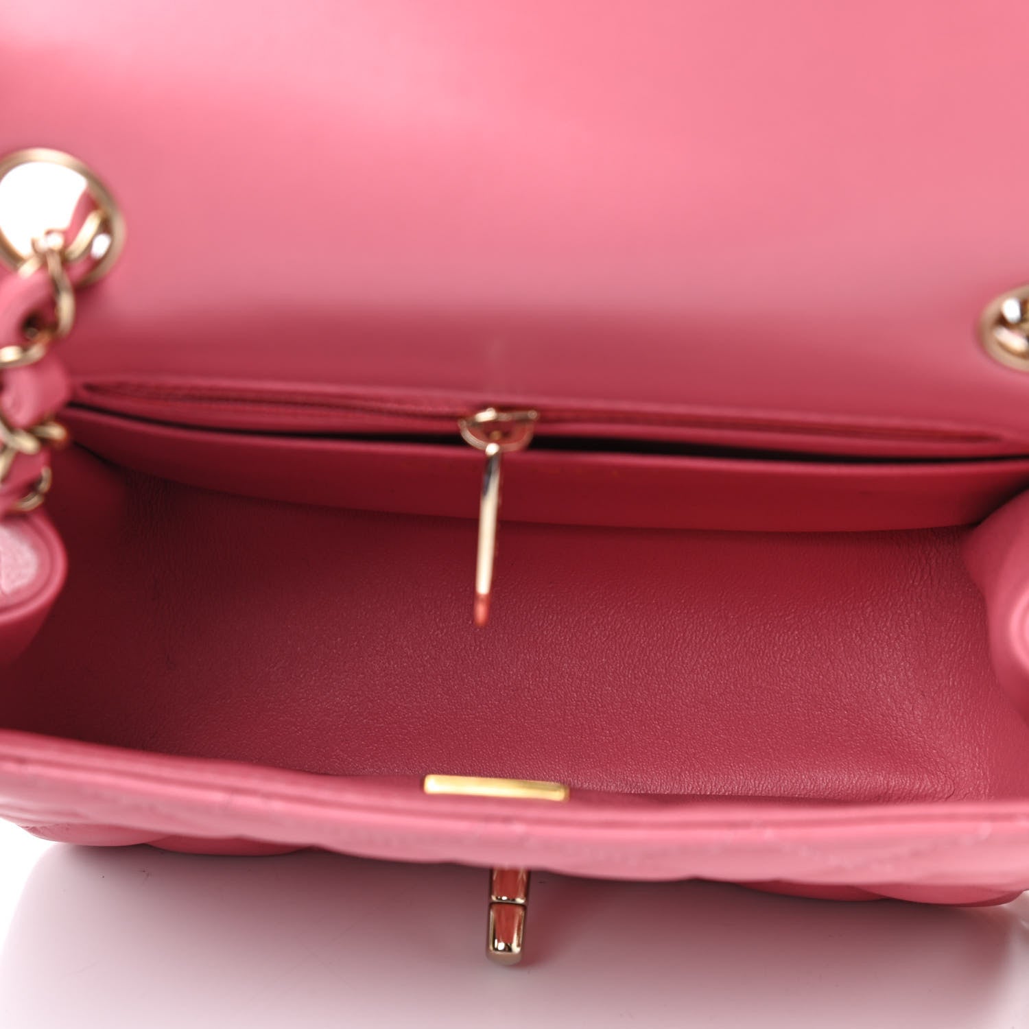 Chanel Lambskin Quilted Mini Square Flap Pink 5 of 9