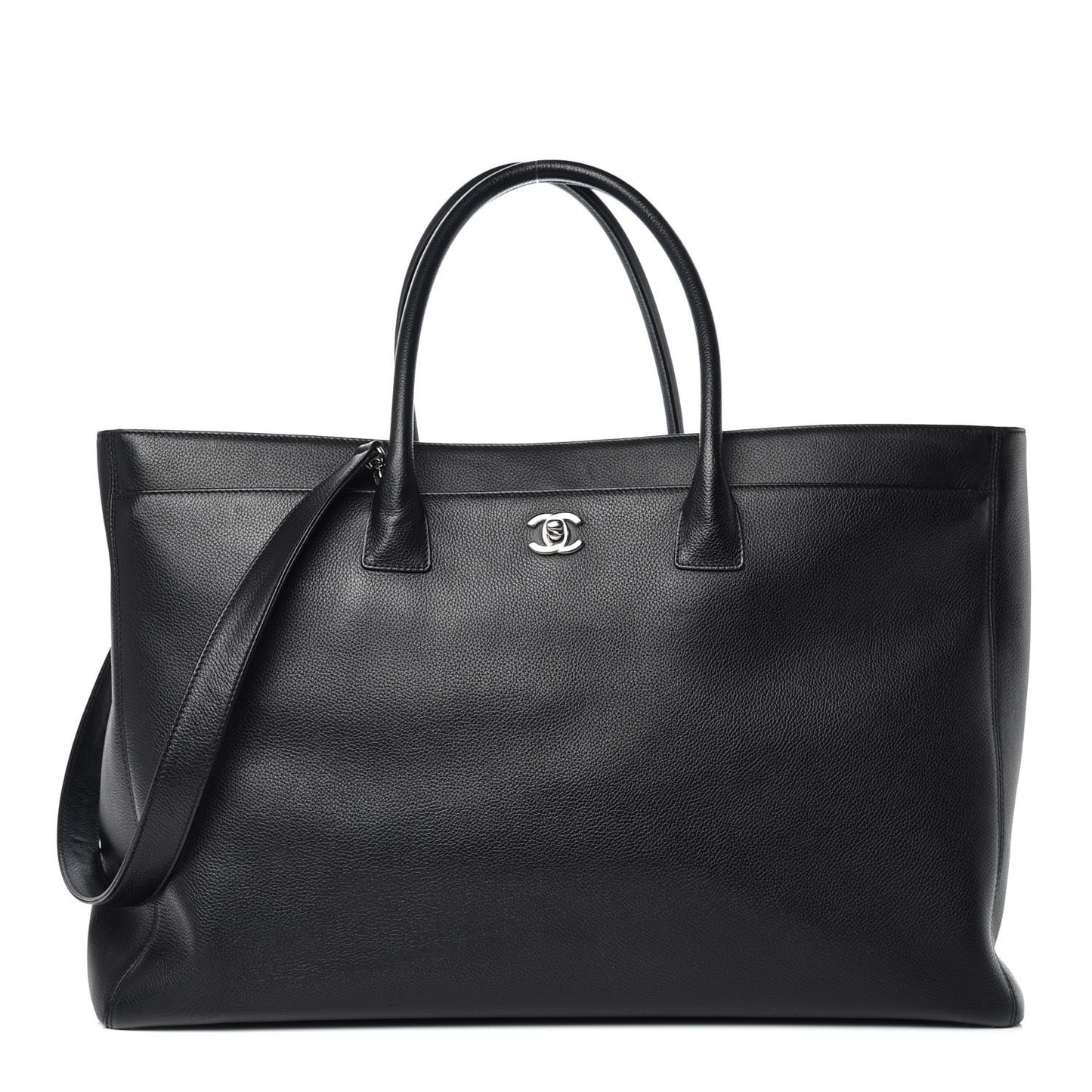 Calfskin XXL Cerf Tote Black