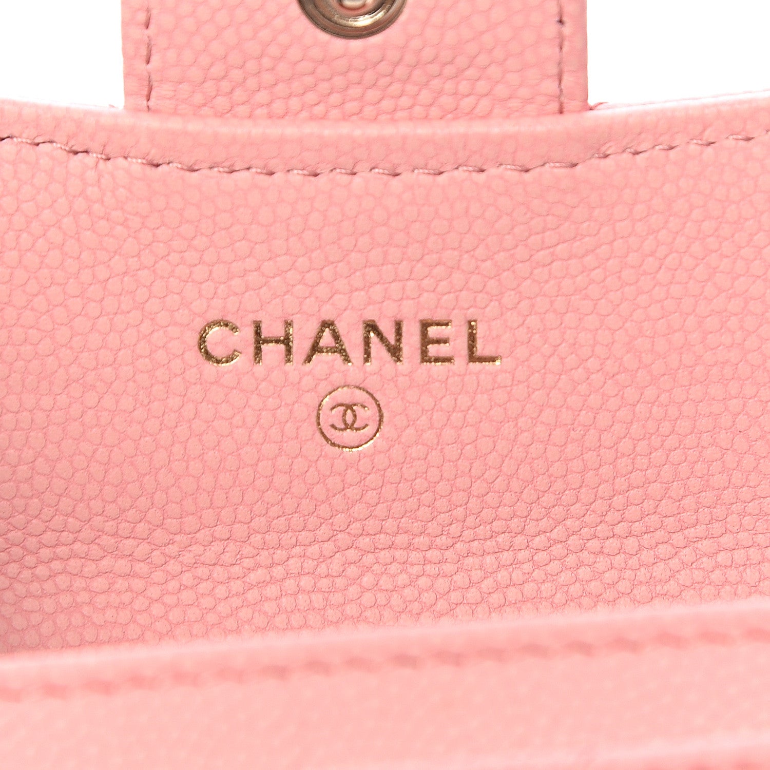 Chanel Caviar Chevron Quilted Flap Card Holder Pink 6 of 9