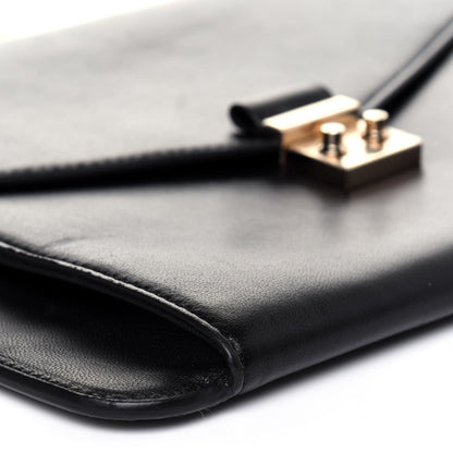 Christian Dior Calfskin Envelope Chain Clutch Black 9 of 12