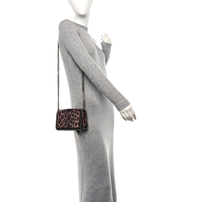 Stella McCartney Velvet Leopard Falabella Crossbody Pink Black 2 of 9