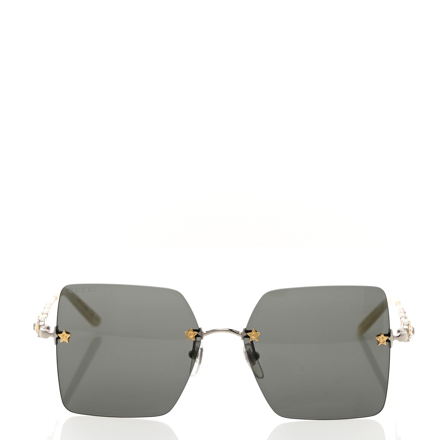 Gucci Crystal Metal Sunglasses GG0644S Black Silver 2 of 7