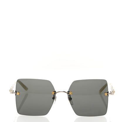 Gucci Crystal Metal Sunglasses GG0644S Black Silver 2 of 7