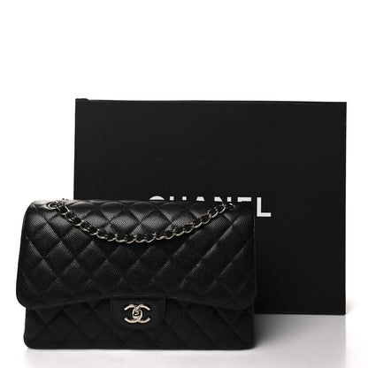 Chanel Caviar Quilted Jumbo Double Flap Black 12 of 12