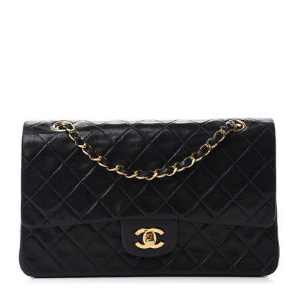 Chanel Lambskin Quilted Medium Double Flap Navy 1 of 13