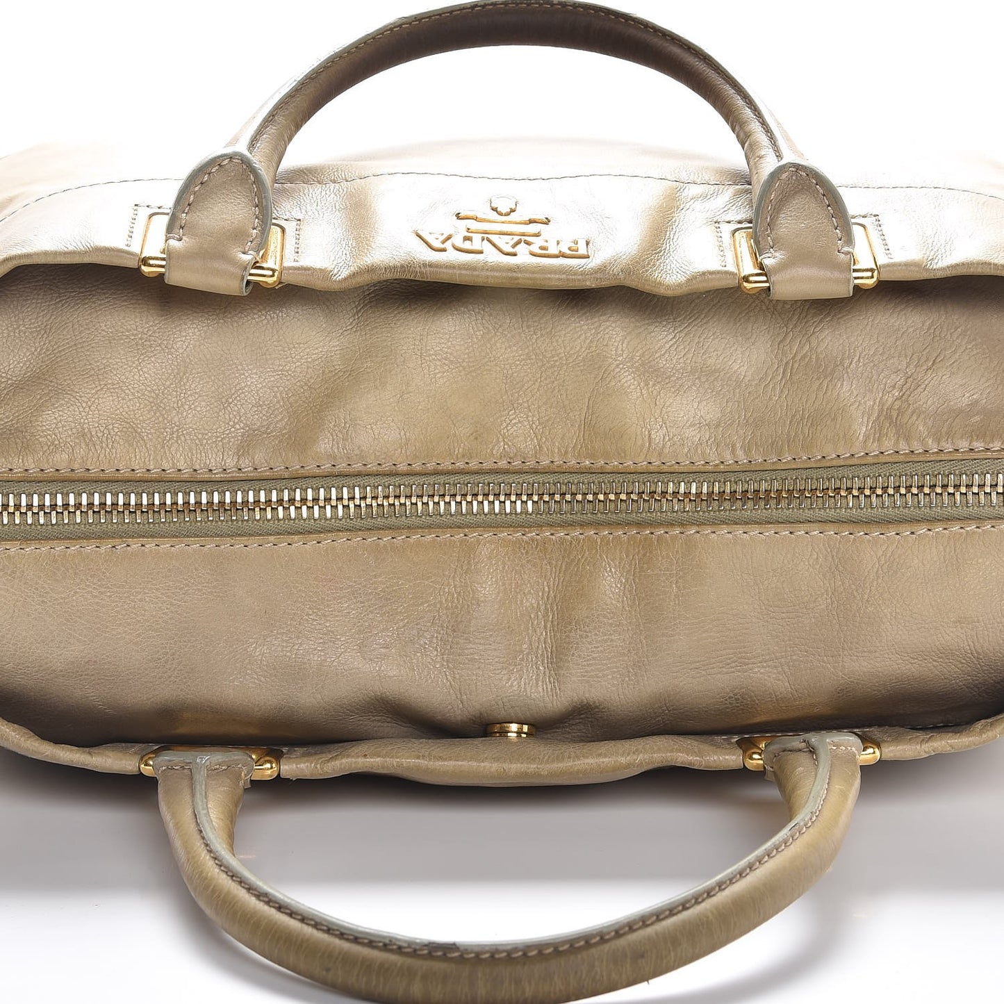 Glace Calfskin Extra Wide Tote Stone