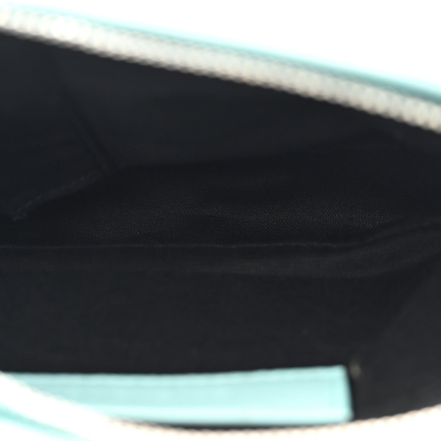 Chevre Silver Metallic Edge Hardware Hip Bleu Maldives