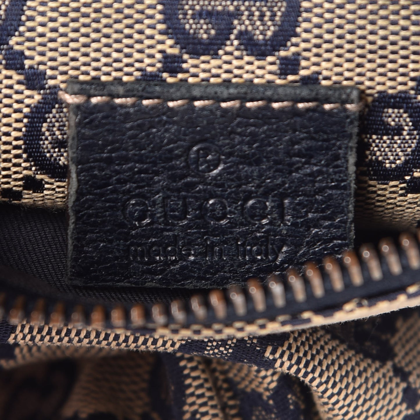 GG Monogram Web Double Pocket Belt Bag Navy
