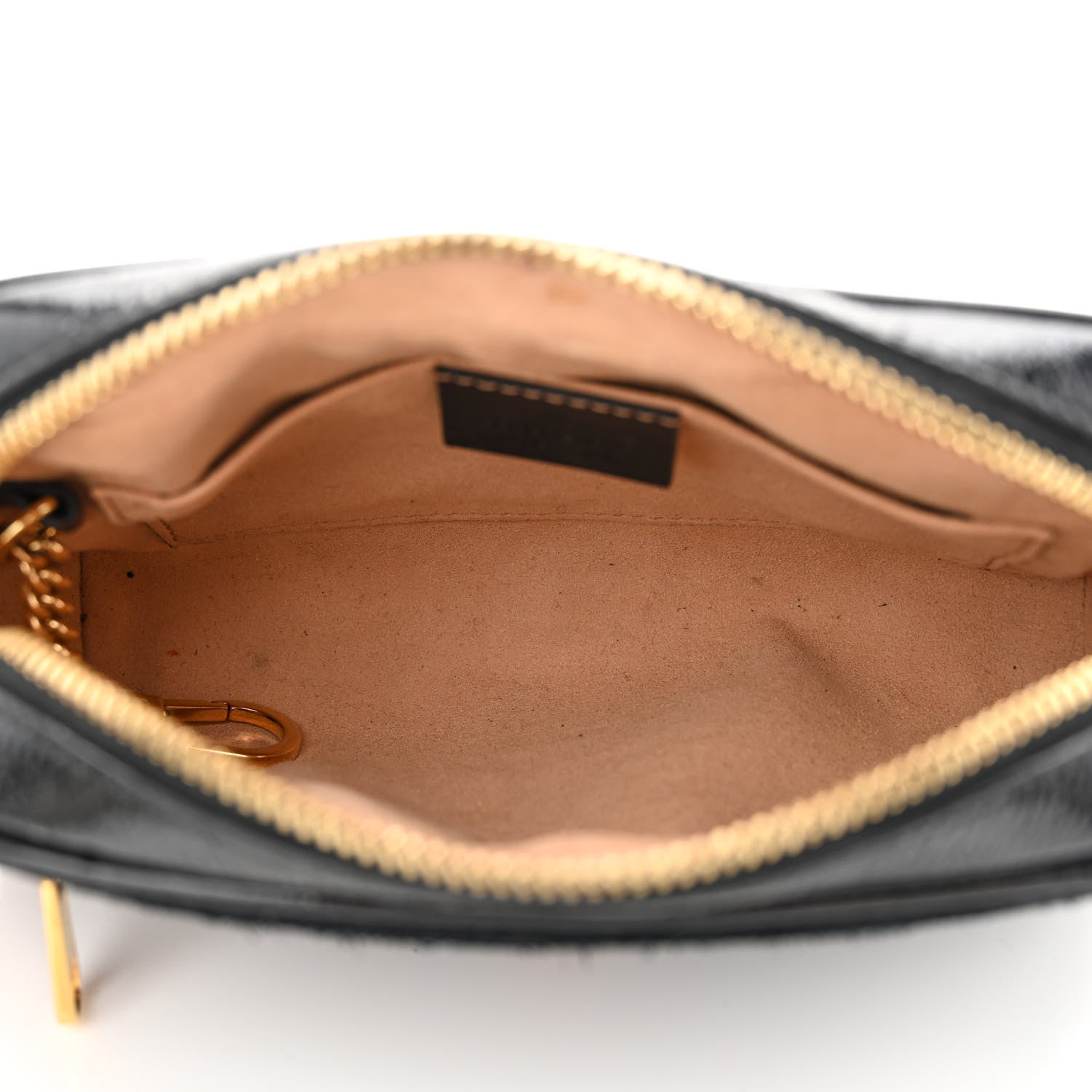 Gucci Suede Patent Web Mini Ophidia Shoulder Bag Black 5 of 14