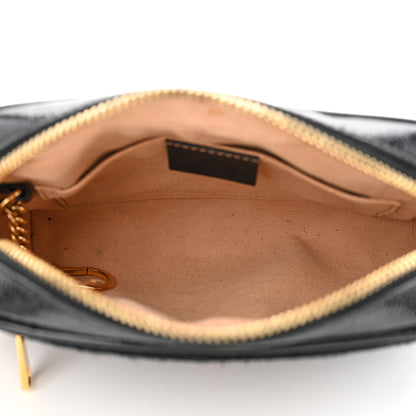 Gucci Suede Patent Web Mini Ophidia Shoulder Bag Black 5 of 14