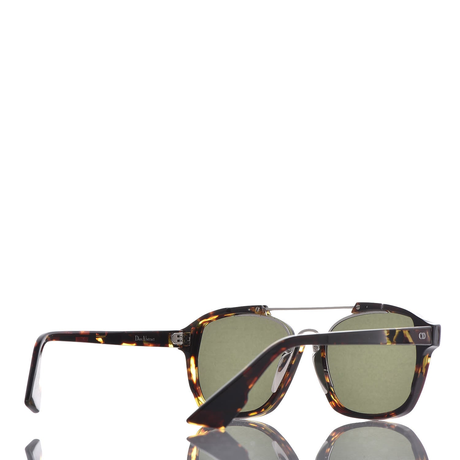 Christian Dior Square Mirrored Abstract Sunglasses Spotted Havana Purple 4 of 8
