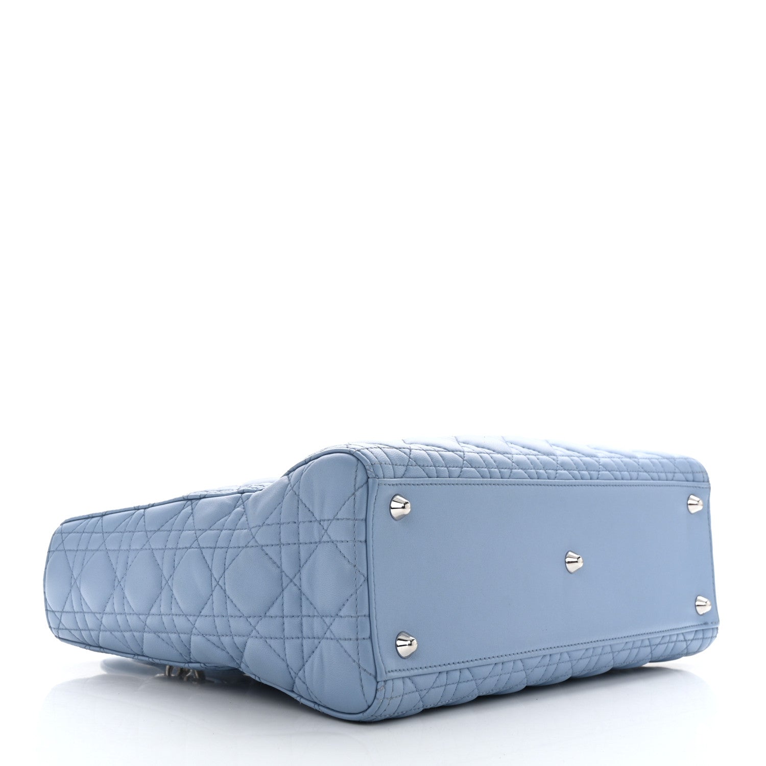 Christian Dior Lambskin Cannage Large Lady Dior Light Blue 4 of 11