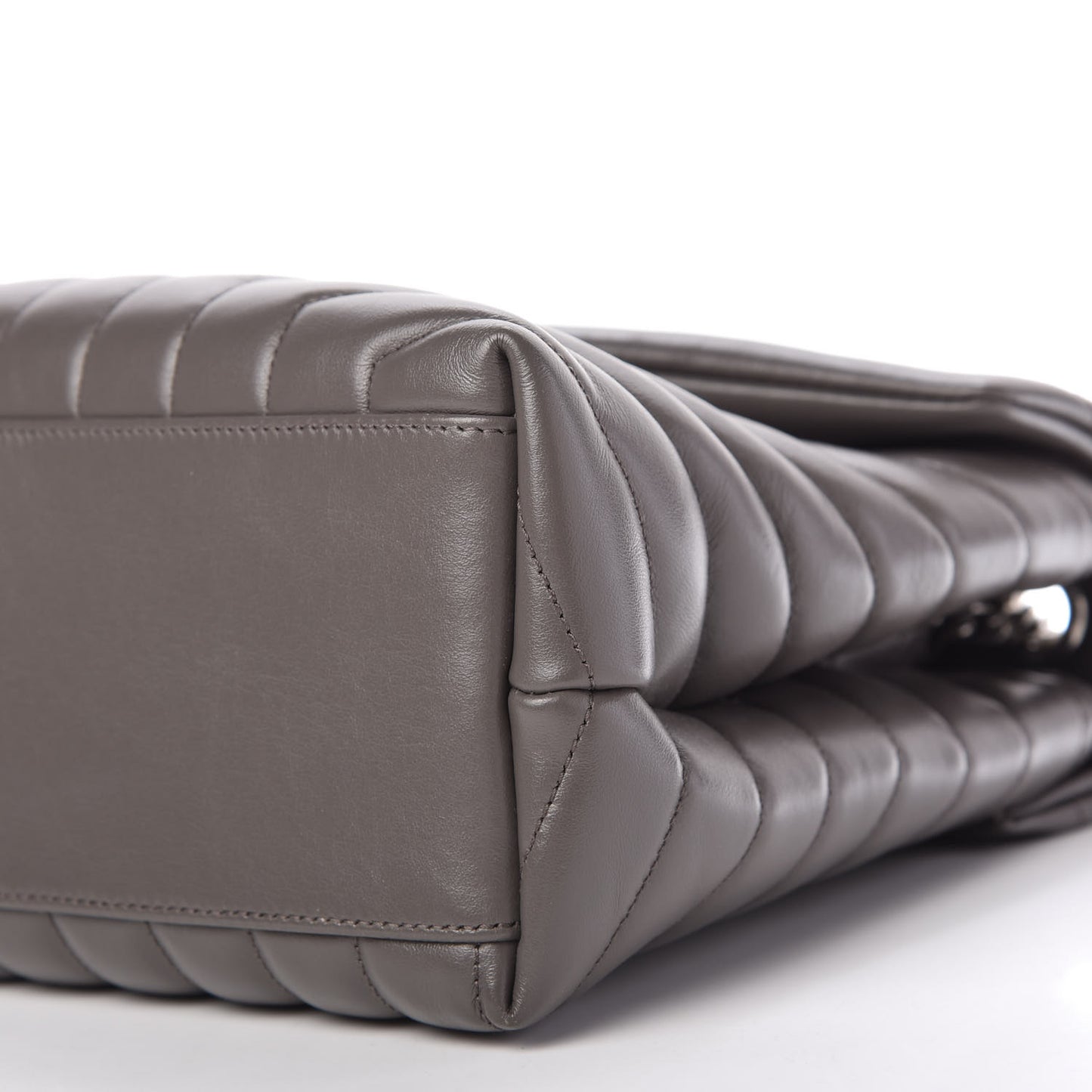 Calfskin Y Quilted Monogram Medium Loulou Chain Satchel Earth