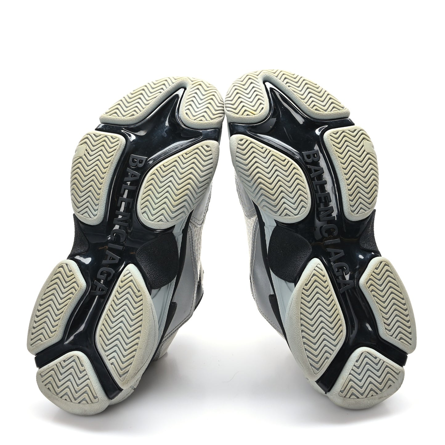 Metallic Fabric Mesh Womens Triple S Sneakers 38 Grey Dark Grey Black