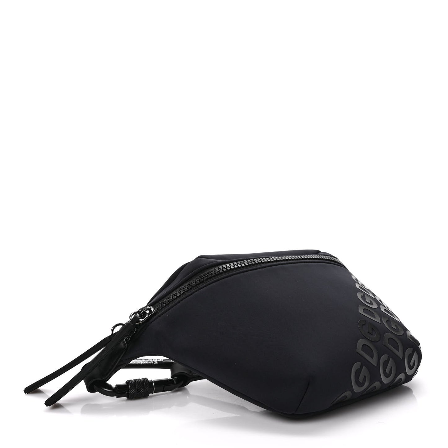 Neoprene Millennials Logo Waist Bag Black White