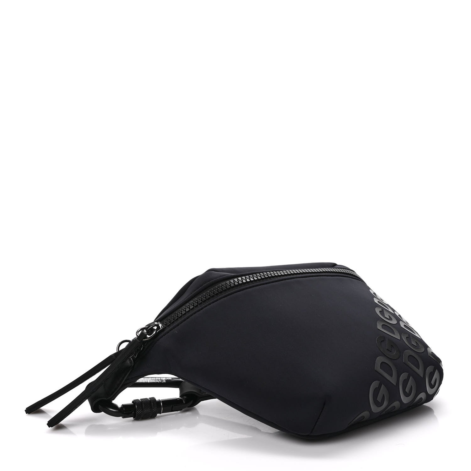 Dolce & Gabbana Neoprene Millennials Logo Waist Bag Black White 4 of 8