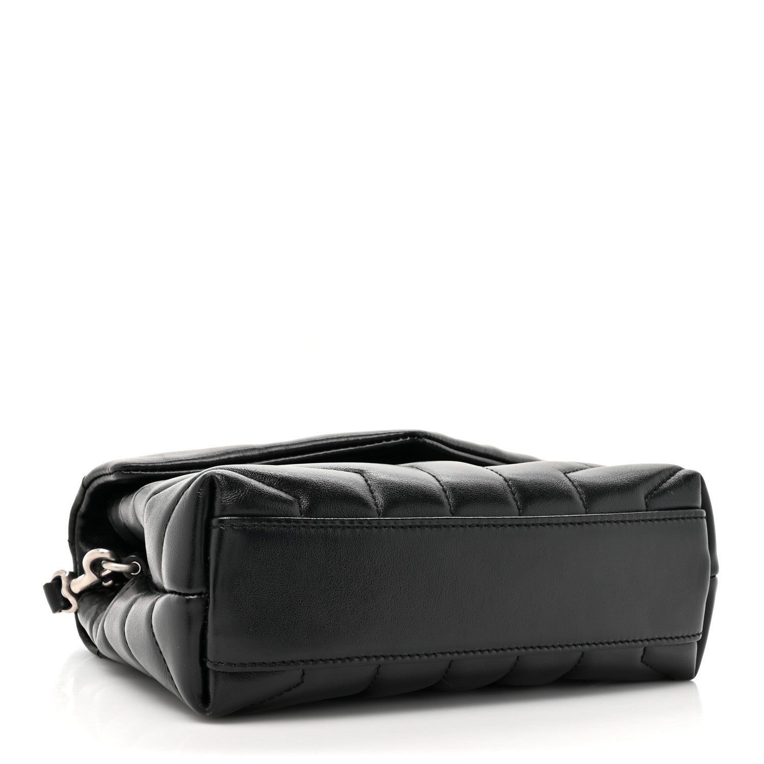 Saint Laurent Calfskin Y Quilted Monogram Toy Loulou Crossbody Bag Black 4 of 17