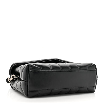 Saint Laurent Calfskin Y Quilted Monogram Toy Loulou Crossbody Bag Black 4 of 17