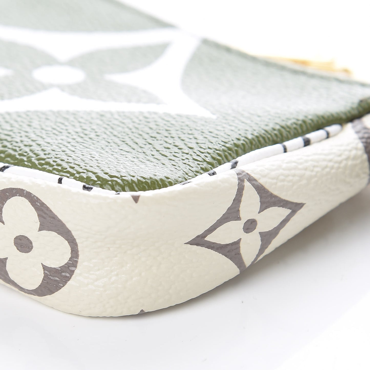Monogram Giant Micro Pochette Accessories Kaki White