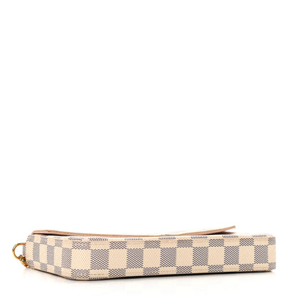 Louis Vuitton Damier Azur Pochette Felicie Chain Wallet Rose Ballerine 5 of 14