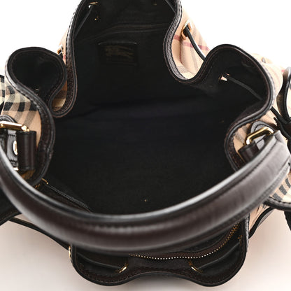 Burberry Haymarket Check Medium Walden Belted Hobo Chocolate 10 of 10