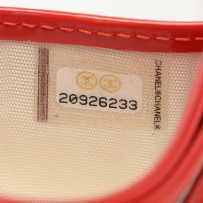 Chanel Patent Quilted Chevron Card Holder Red 7 of 7