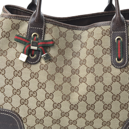 Gucci Monogram Medium Princy Tote Dark Brown 10 of 11