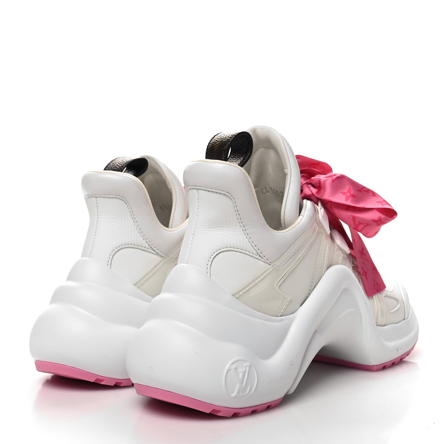 Louis Vuitton Calfskin Technical Nylon LV Archlight Sneakers 37 White Pink 4 of 9