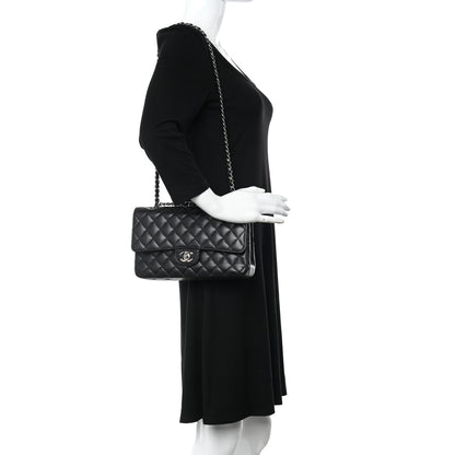 Chanel Caviar Quilted Medium Double Flap Black 2 of 13