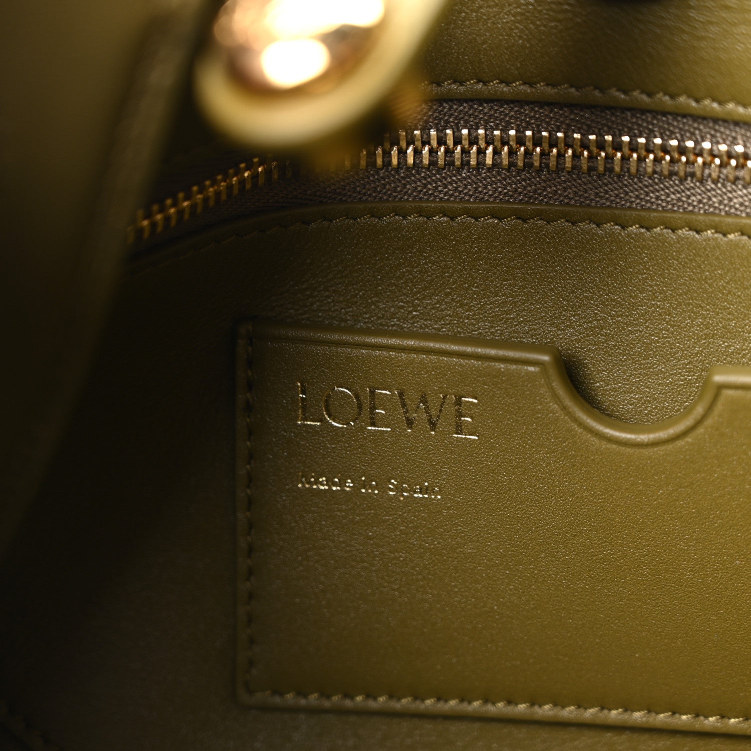 Loewe Supple Calfskin Medium Madrid Bag Olive 5 of 10