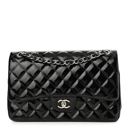 Chanel Patent Quilted Jumbo Double Flap Black 1 of 11