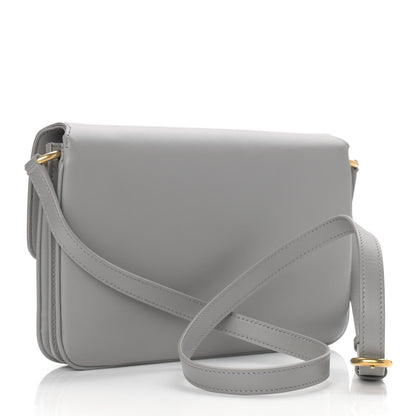 Saint Laurent Smooth Calfskin Le Maillon Satchel Grey 3 of 9