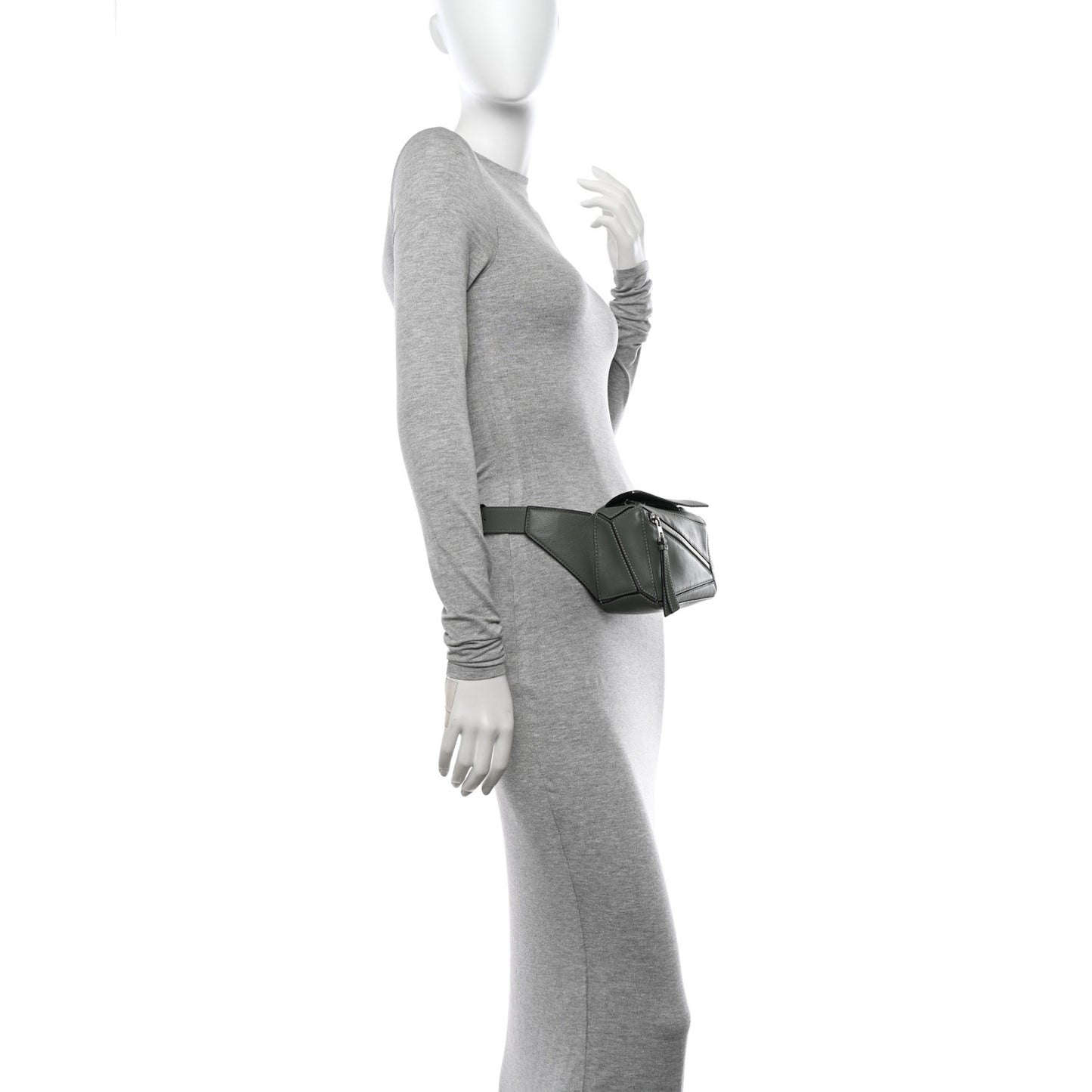 Calfskin Mini Puzzle Bumbag Dark Sage
